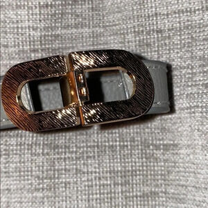 faux Leather brushed  gold tone hardware bracelet